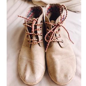 Toms Lace-Up Booties, Size 8