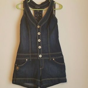 XOXO Jean's Romper