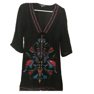 Beautiful embroidered t shirt dress