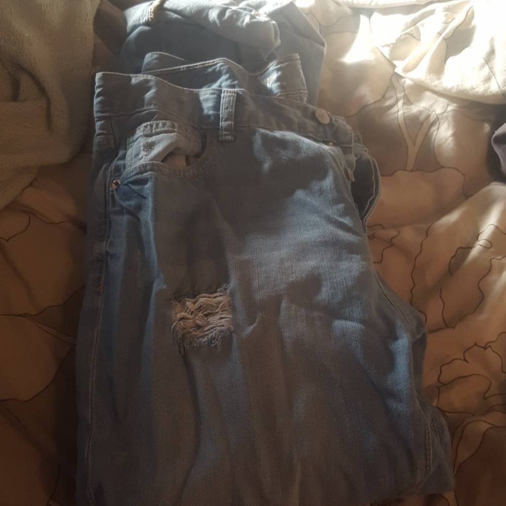 Distressed jeans