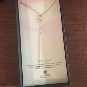 Dogeared Rose Quartz 'Love Gem' Necklace