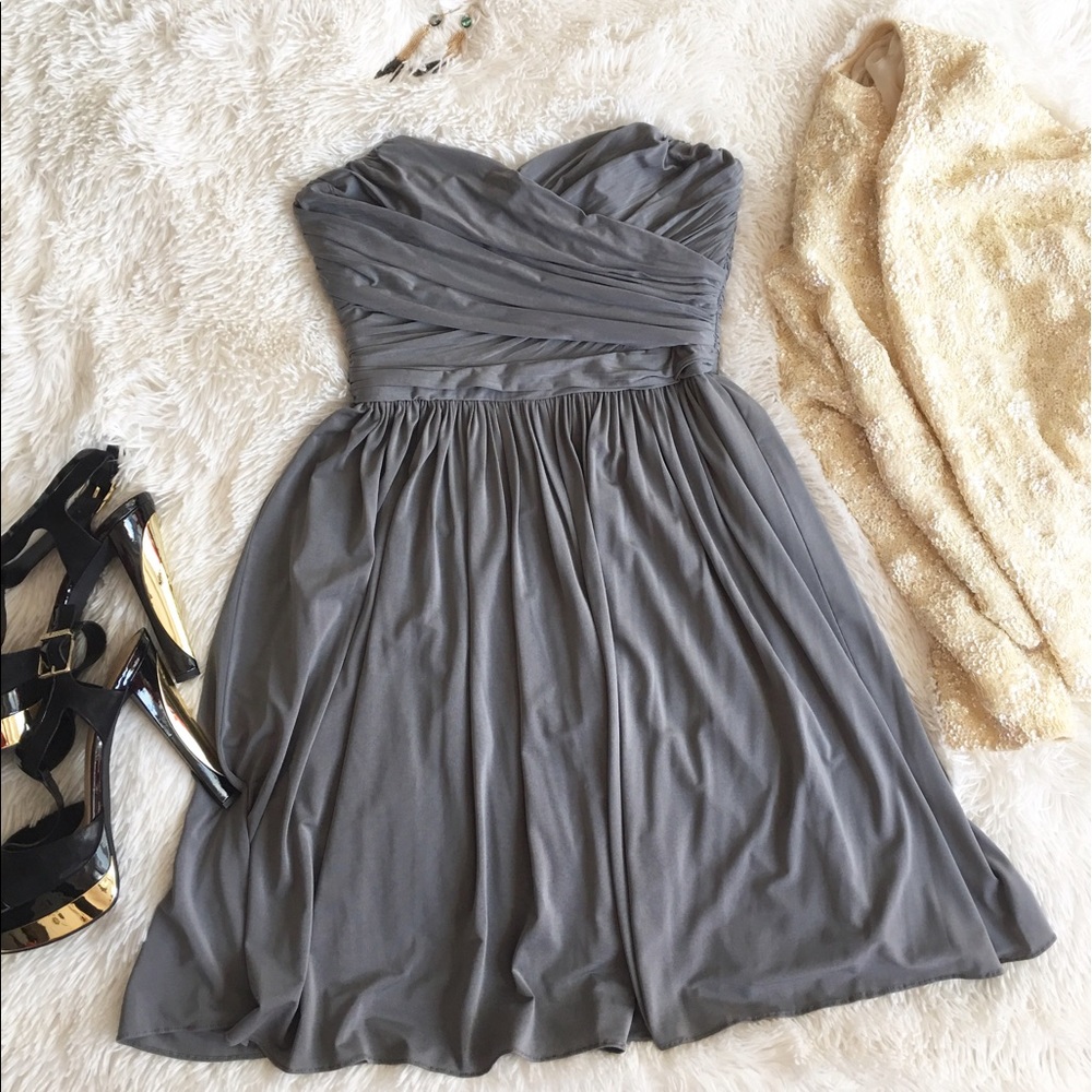 Strapless J Crew Jersey Cocktail Dress