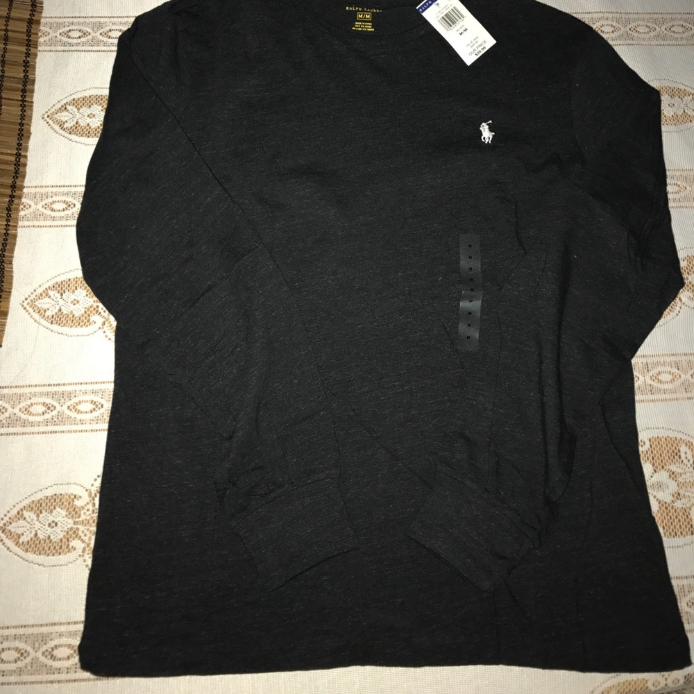 NWT gray polo Ralph Lauren long sleeve