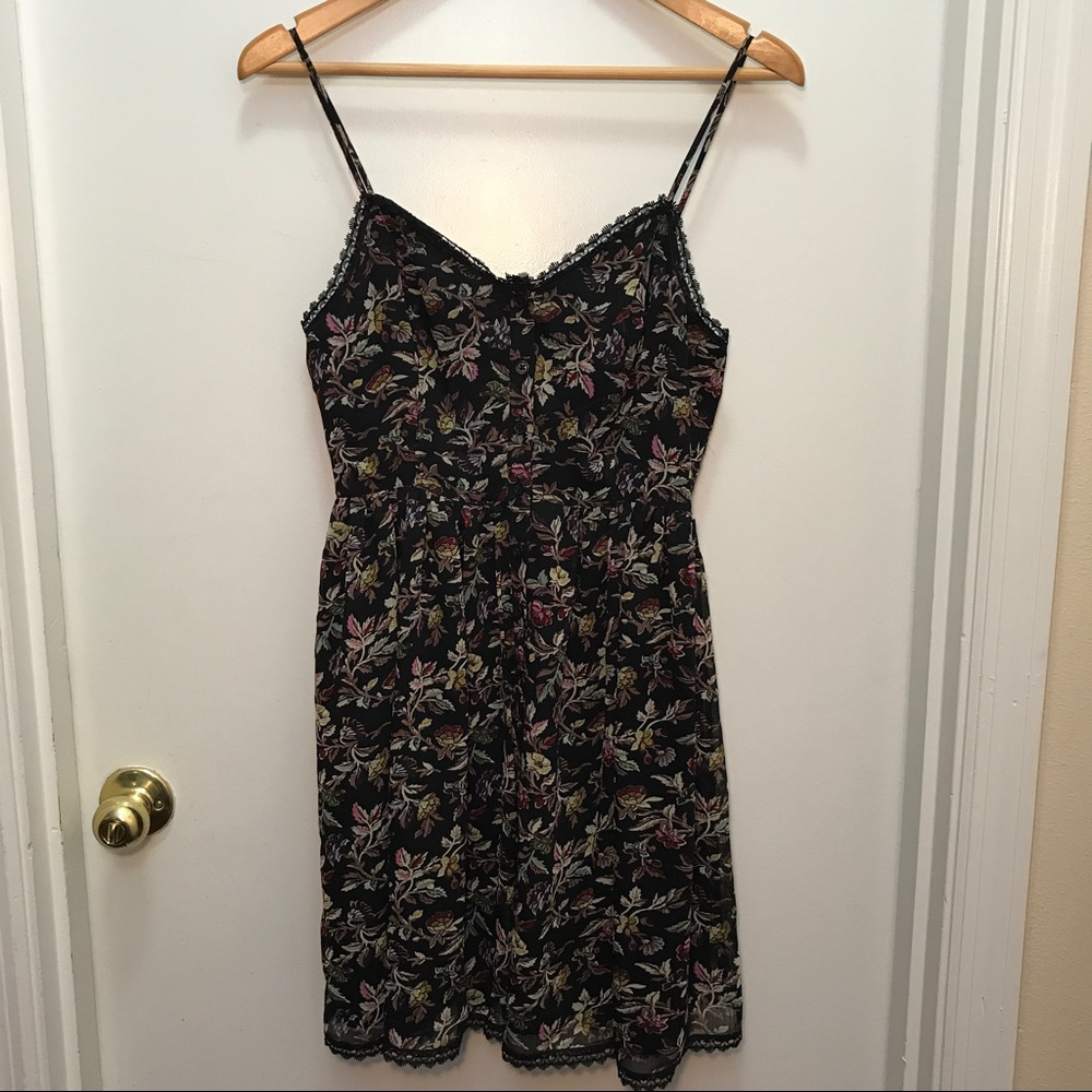 Black button down dress from Reformed
