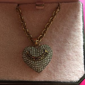 Rhinestone heart Juicy Couture necklace