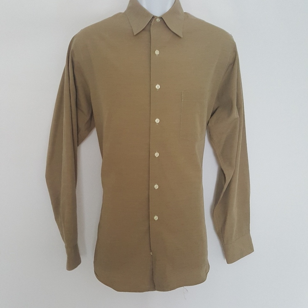 DKYN Longsleeves Brown Mens Buttondown Shirt Sz M
