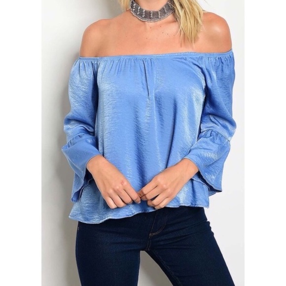 The Chic Petunia off the shoulder blouse S m L - Picture 4 of 6