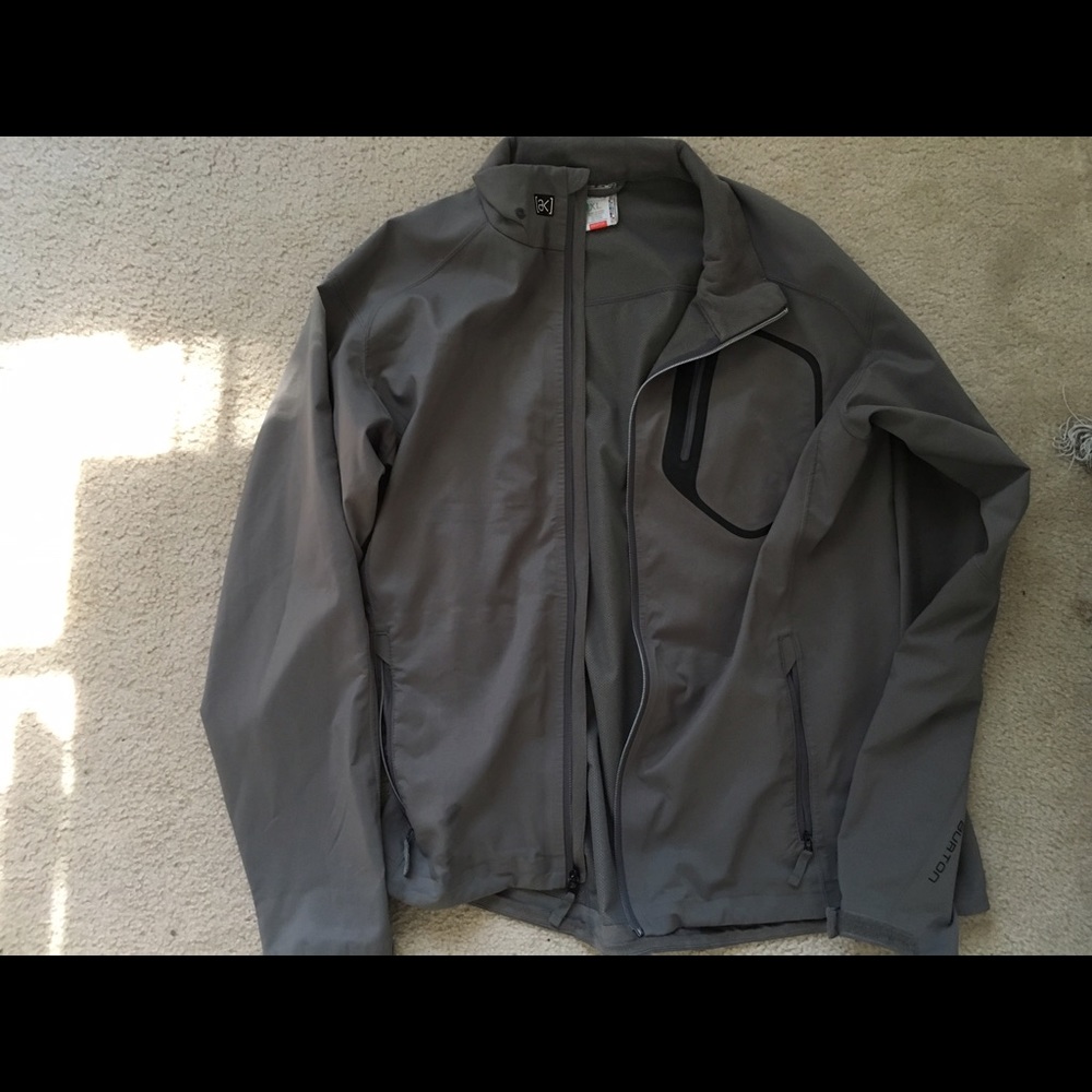 SOLD!!!!Burton AK GREY JACKET. SUEDE ON INSIDE. XL