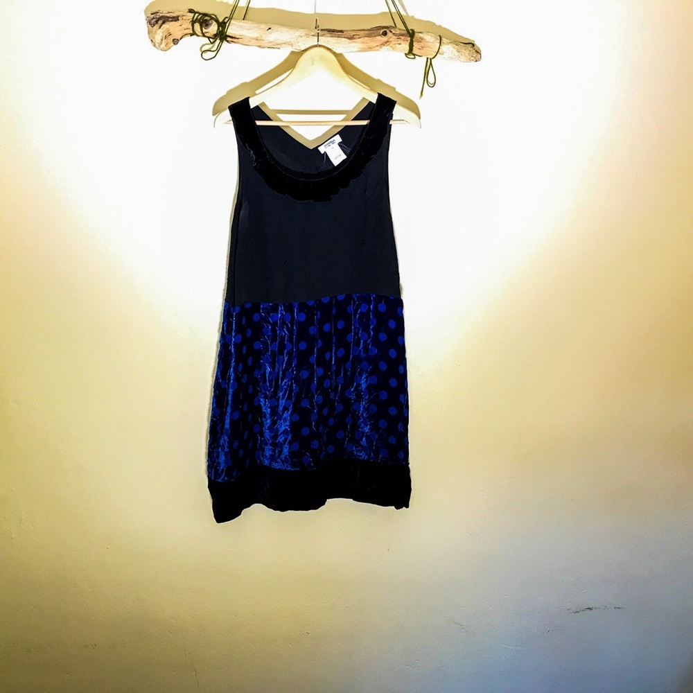 Sheer and velvet dress