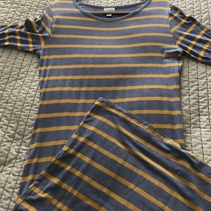 Purple and Yellow Stripe LulaRoe Julia