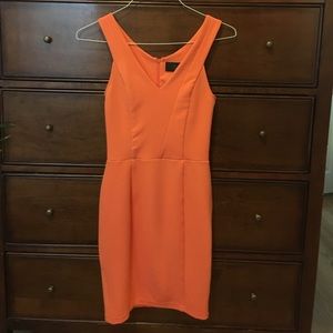 🍑 peach color kardashian zip up body con dress