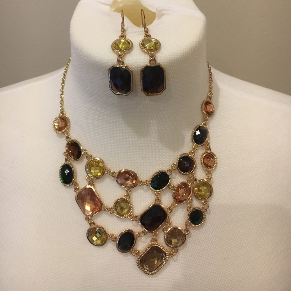 Necklace and matching earrings