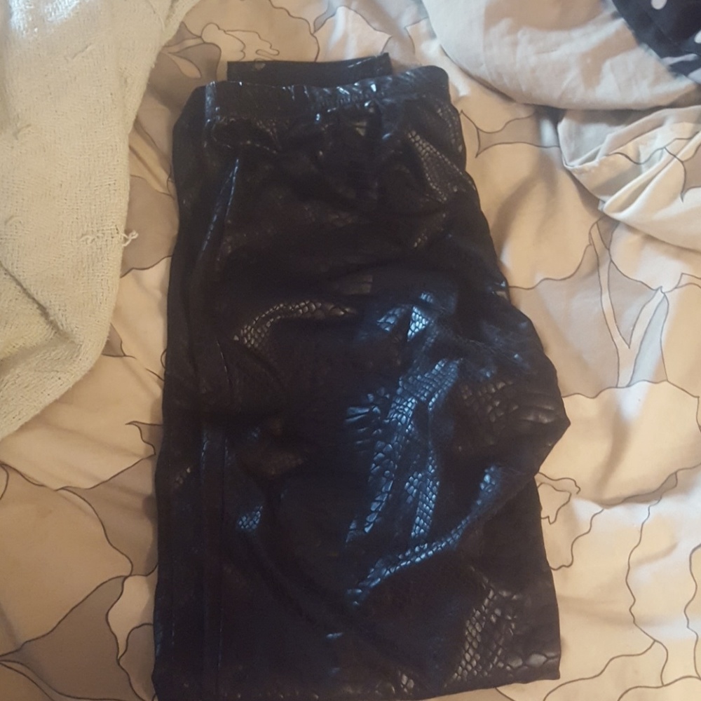Leggings faux snakeskin