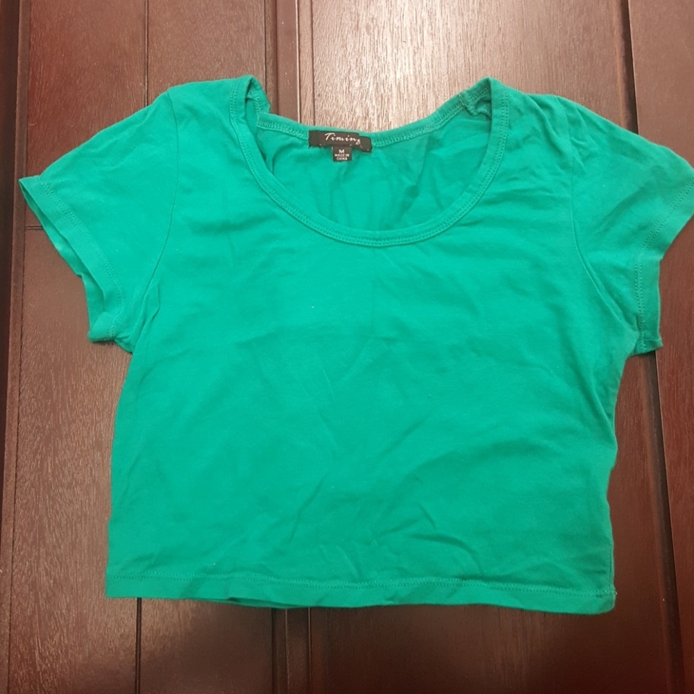 Green Crop Top