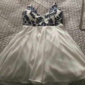 White and Denim Romper