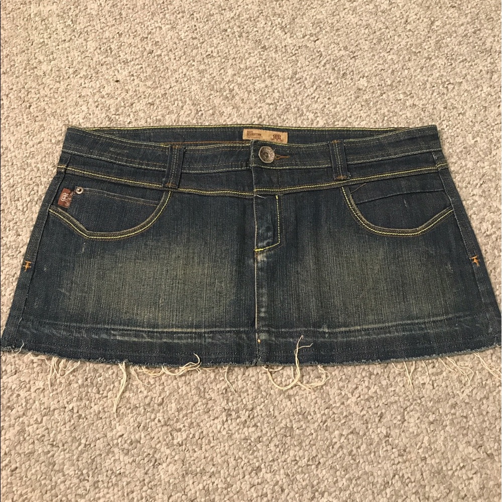 Rock revolution denim mini skirt