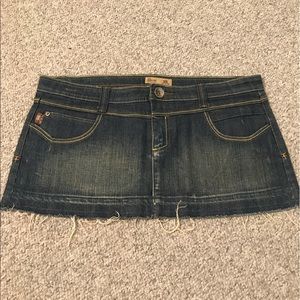 Rock revolution denim mini skirt