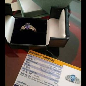 White gold Tanzenite Diamond ring