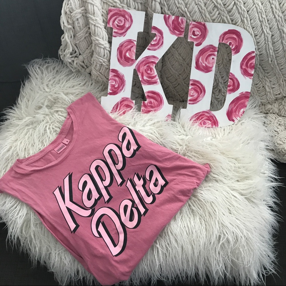 Kappa Delta (KD) Barbie Cut-Off Tank