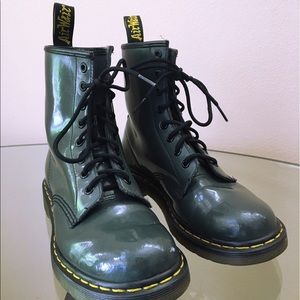 Shiny Grey Size 8.5 Dr. Martens (Women's)