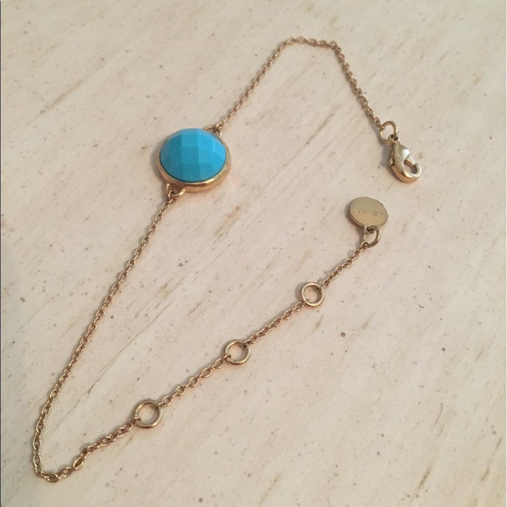 Stella & Dot turquoise & gold bracelet