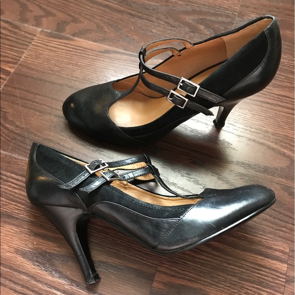 {Nine West} T-strap Heels - Picture 1 of 8