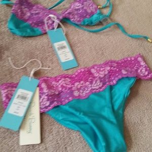 Beach Bunny skimpy Lady Lace Bikini NWT