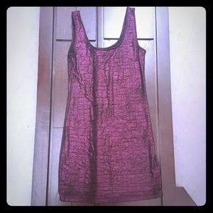 Fuschia Metallic Freakum Mini Dress