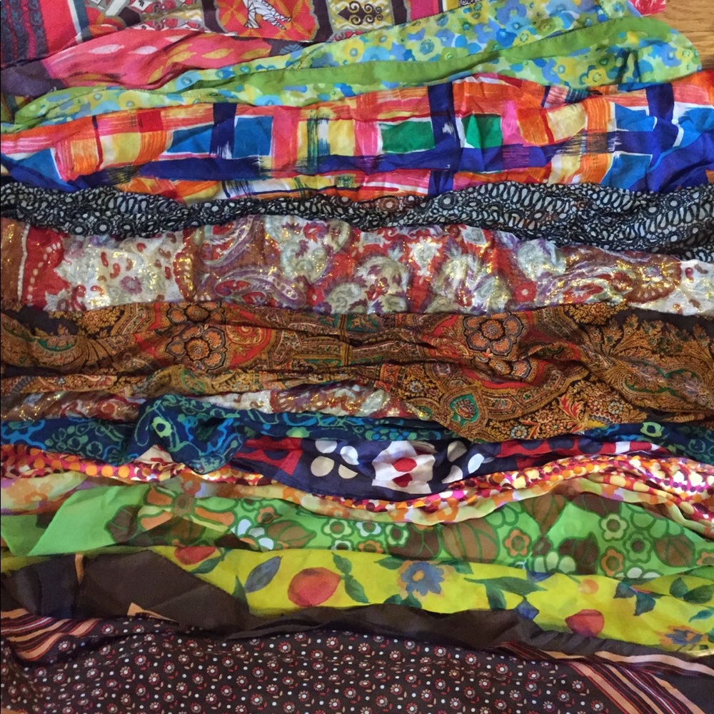 Funky scarves vintage & new mixed