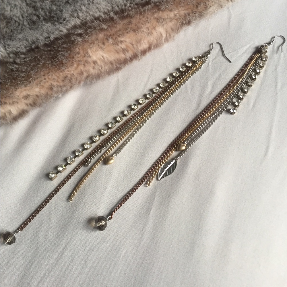 Super long chain earrings