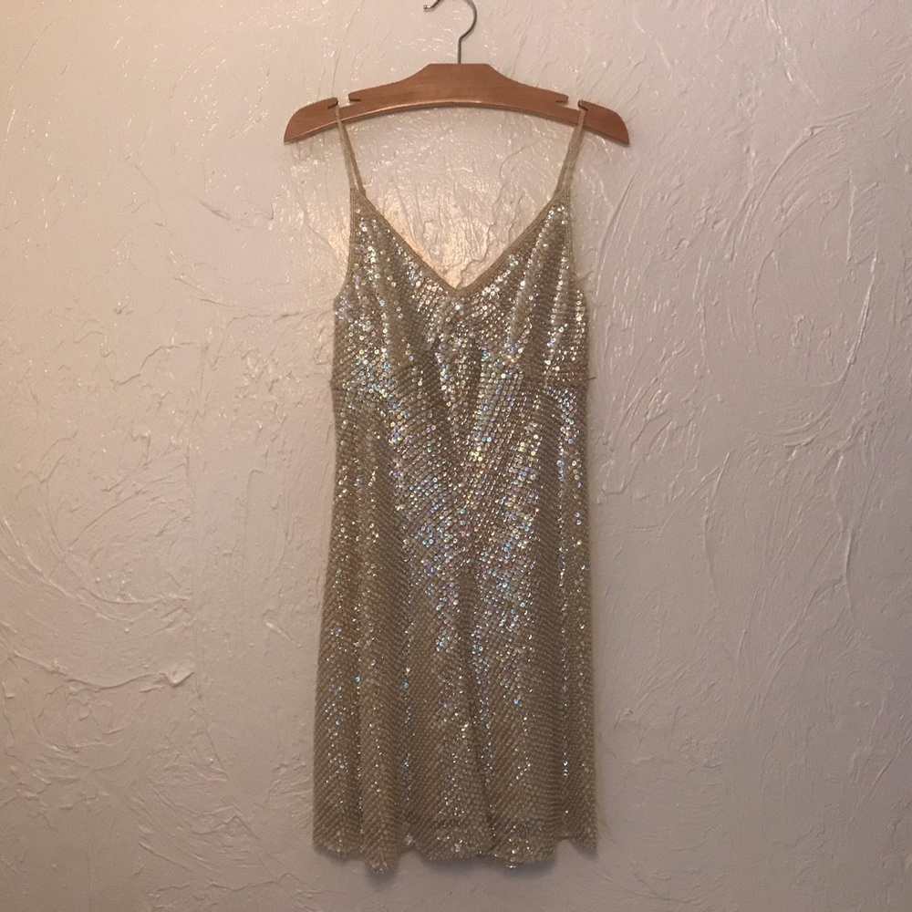 Vintage Sequined & Beaded Party Dress