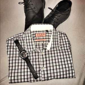 Men's Thomas Pink Brand Button Down Dress Shirt