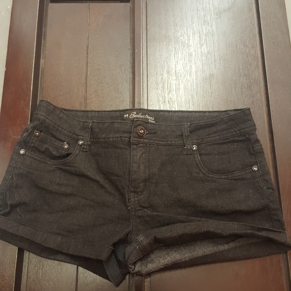 Black Jean Shorts