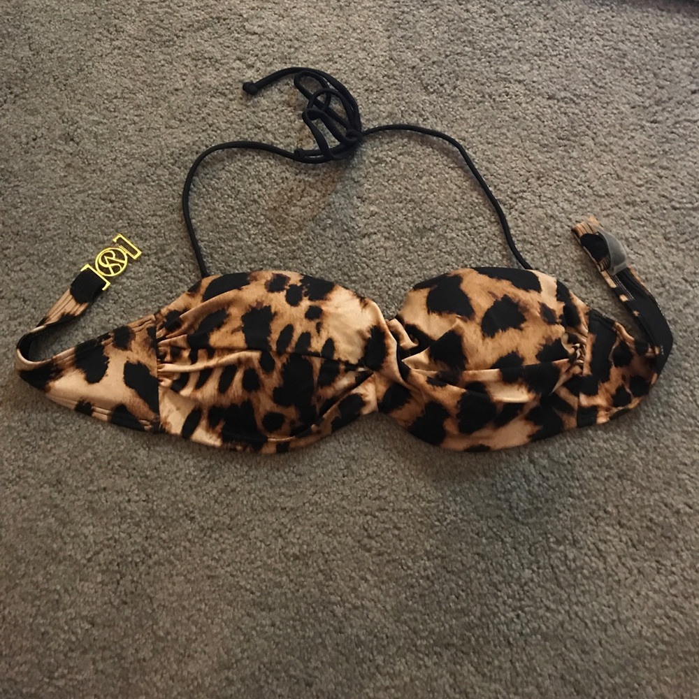 Victoria Secret Strapless Cheetah Bathing Suit Top