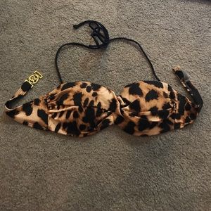 Victoria Secret Strapless Cheetah Bathing Suit Top