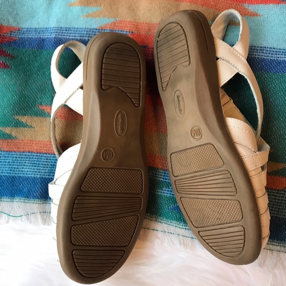 Dr. Scholl's | Shoes | Dr Scholls White Closed Toe Ankle Strap Sandals | Poshmark