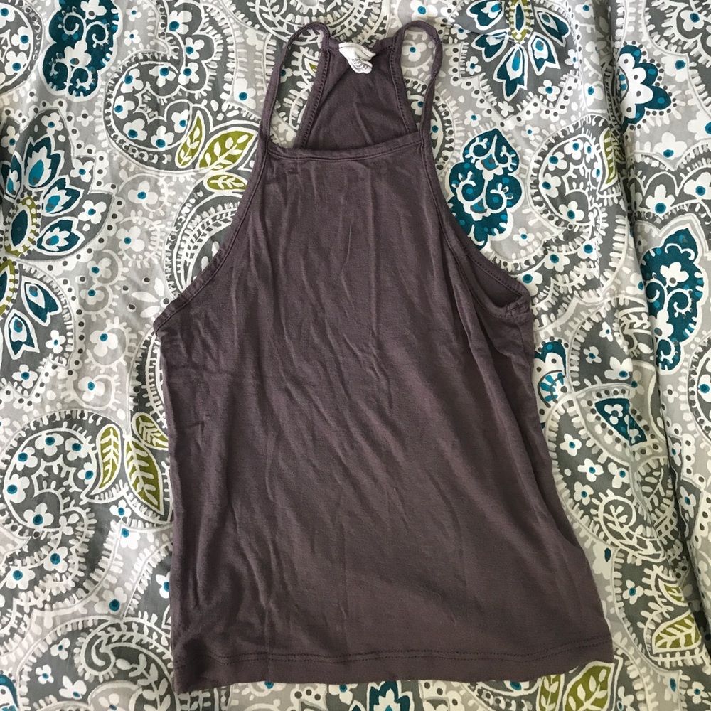 High Neck Crop Tank Top