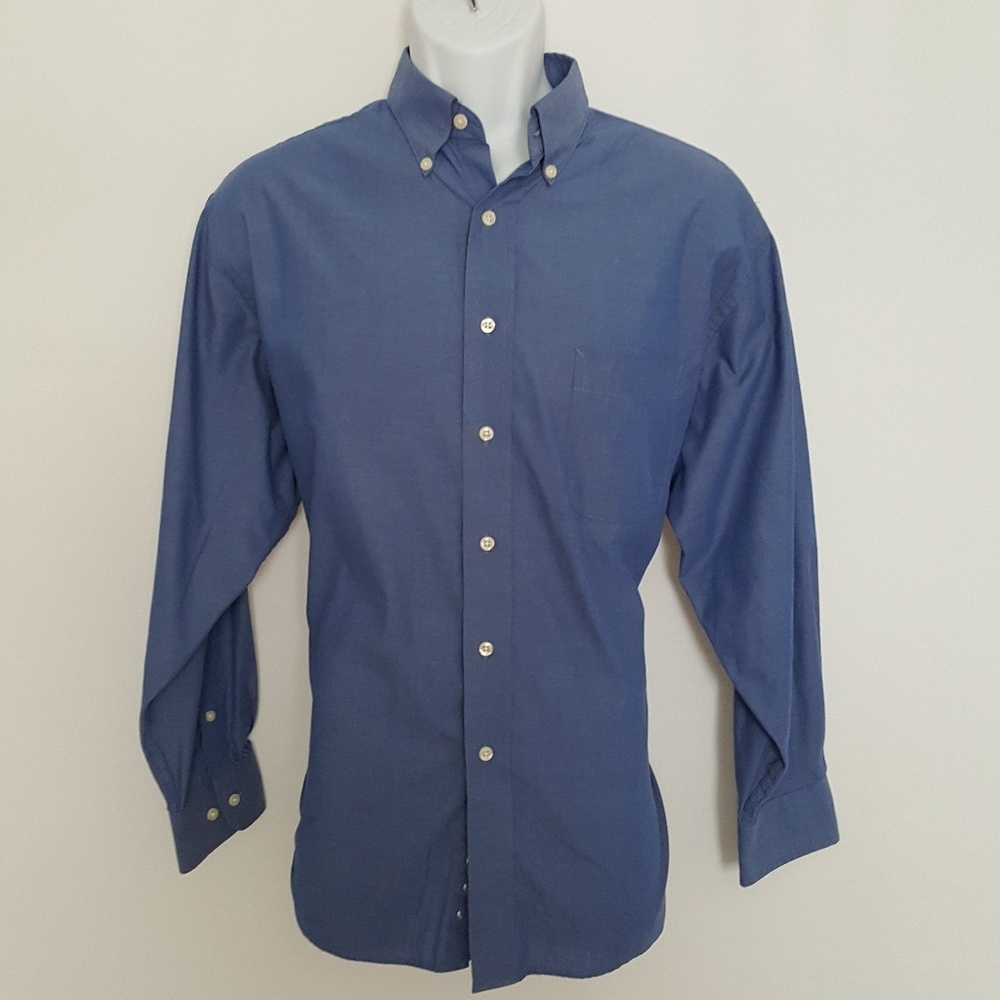 Dockers Blue Buttondown Mens Shirt Size L
