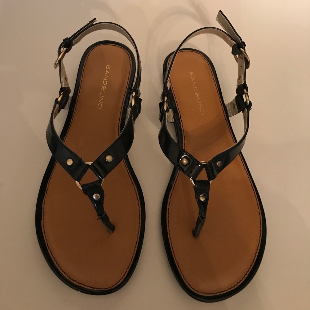 Bandolino black patent sandals. Make me an offer!