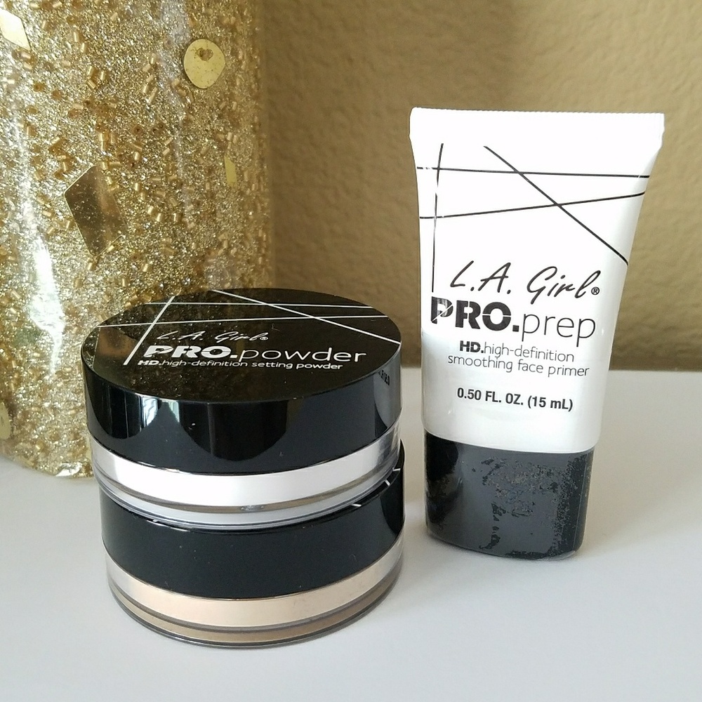 LA Girl Primer & Banana & Translucent Powders