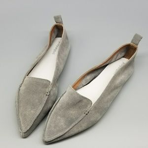 Jeffrey Campbell Pointy Toe Suede Grey Flats
