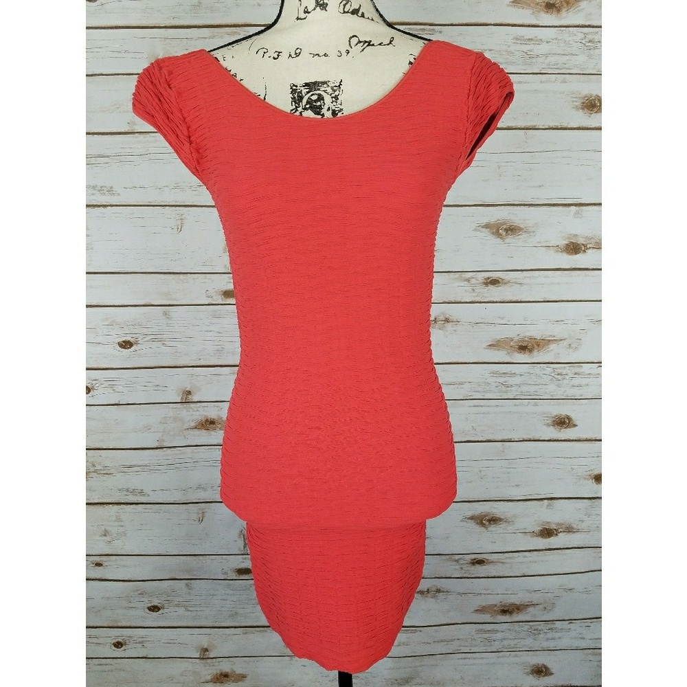 Free People Intimately Free Coral Bodycon Dress