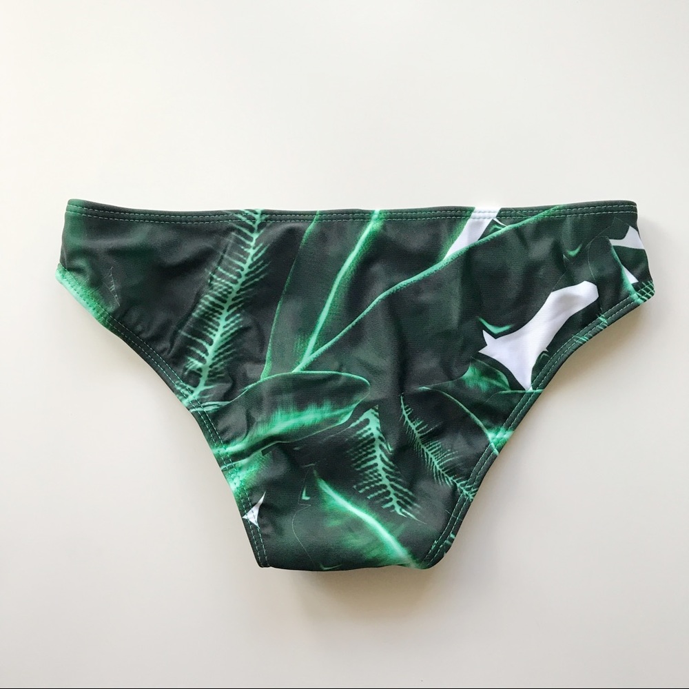 Banana / Palm Leaf Print High Neck Bikinis - Picture 7 of 7