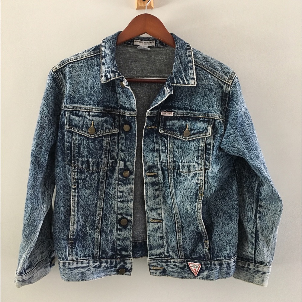 VINTAGE Guess by Marciano Acid Wash Denim Jacket