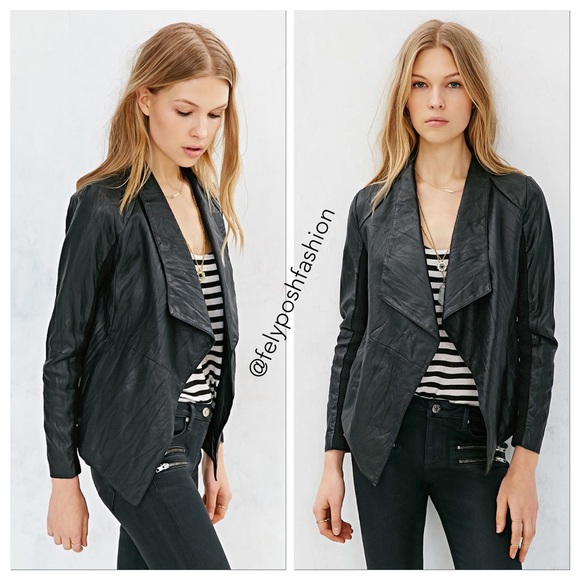 Bb Dakota Jackets Coats Bb Dakota Black Antonya Vegan Leather Jacket Poshmark