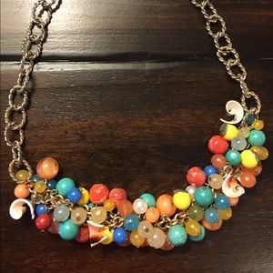 Colorful summer statement necklace
