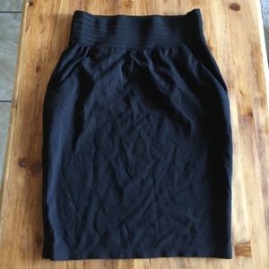 Black pencil skirt