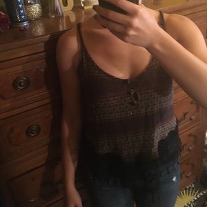 Printed and detailed crop top