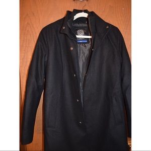 Classic black overcoat