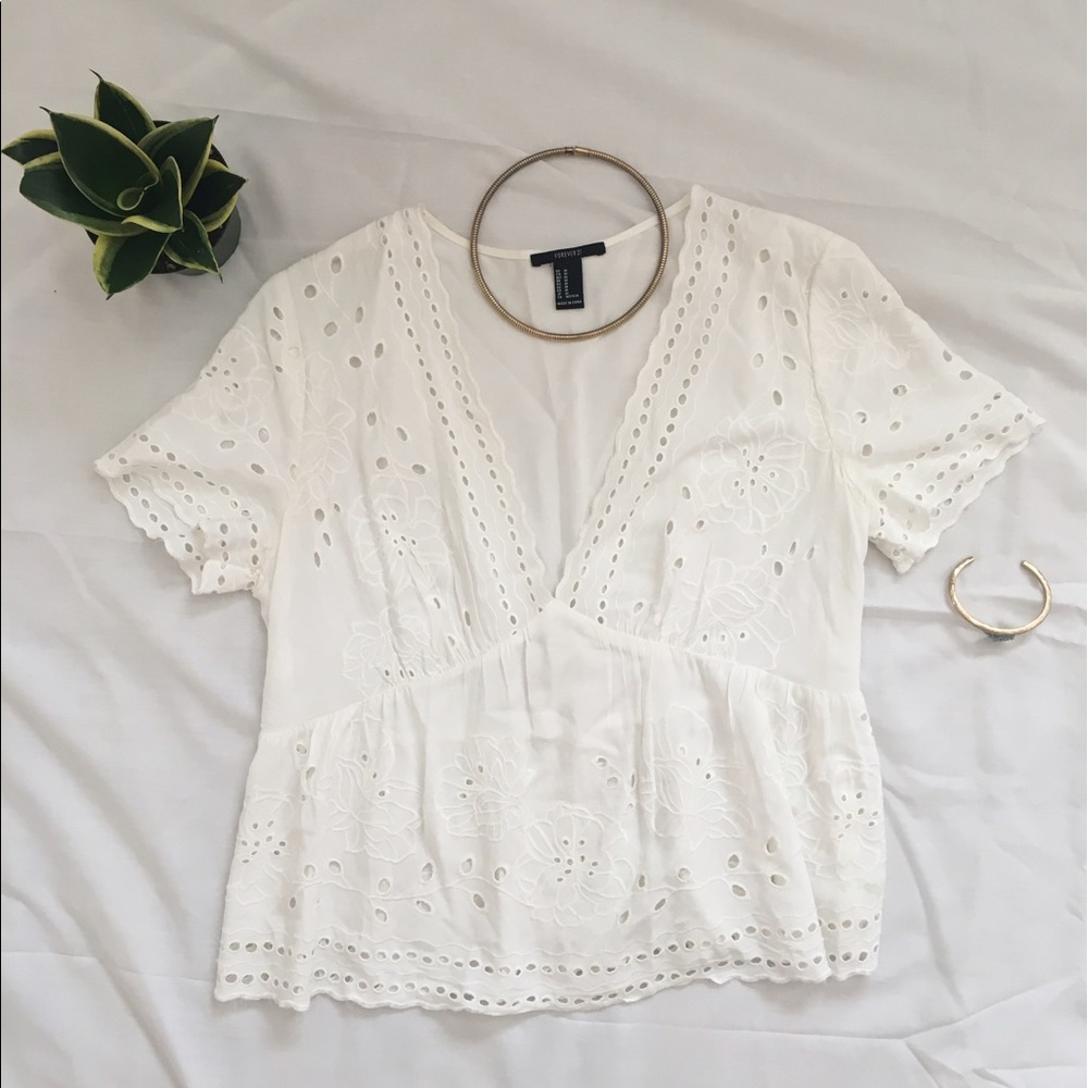 White Eyelet Blouse